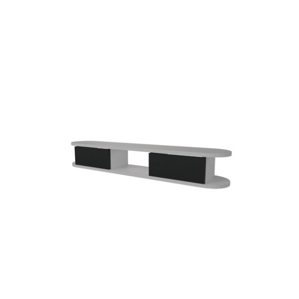 Mobile TV Sospeso 120 cm 2 Ante E Vano Omega Bianco E Antracite