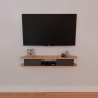 Mobile TV Sospeso 120 cm 2 Ante E Vano Omega Rovere E Antracite