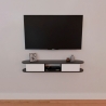 Mobile TV Sospeso 120 cm 2 Ante E Vano Omega Antracite E Bianco
