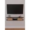 Mobile TV Sospeso 120 cm 2 Ante E Vano Omega Antracite E Rovere