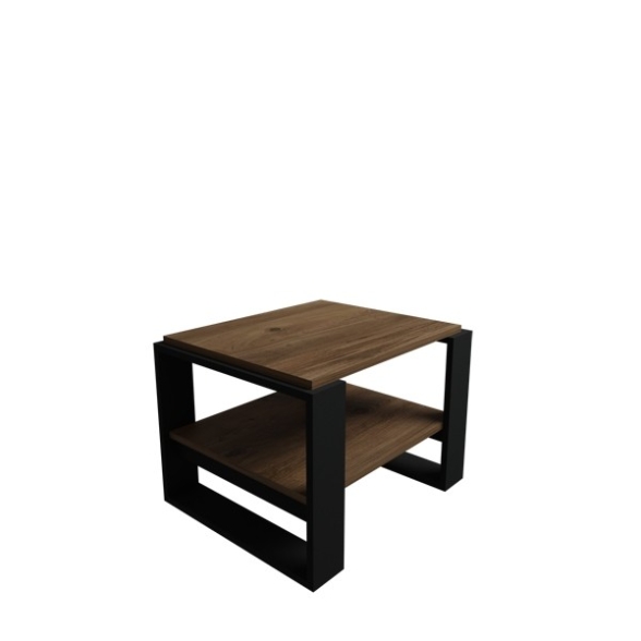 Tavolino Basso Da Salotto Moderno 63x54x45 Axel Rovere E Antracite