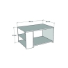 Tavolino Da Salotto Moderno 60x90 Vani Laterali Zeno Rovere E Bianco