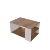 Tavolino Da Salotto Moderno 60x90 Vani Laterali Zeno Rovere E Bianco