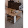 Tavolino Da Salotto Moderno 60x90 Vani Laterali Zeno Rovere E Bianco