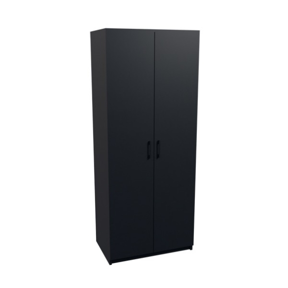 Armadio Guardaroba 74x45x182 Con Barra Appendiabiti Brando Antracite