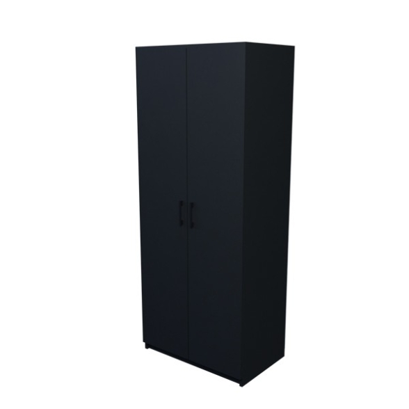 Armadio Guardaroba 74x45x182 Con Barra Appendiabiti Brando Antracite