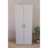 Armadio Guardaroba 74x45x182 Con Barra Appendiabiti Brando Bianco
