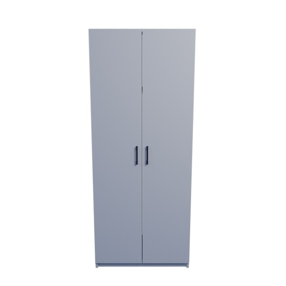 Armadio Guardaroba 74x45x182 Con Barra Appendiabiti Brando Bianco