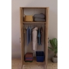Armadio Guardaroba 74x45x182 Con Barra Appendiabiti Brando Rovere