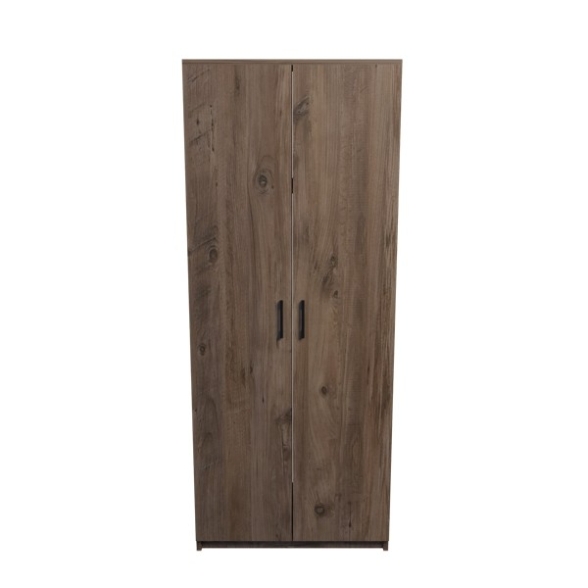 Armadio Guardaroba 74x45x182 Con Barra Appendiabiti Brando Rovere