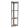 Libreria Angolare 4 Ripiani 30x30x160 Stile Industrial Uma Rovere