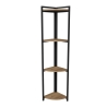 Libreria Angolare 4 Ripiani 30x30x160 Stile Industrial Uma Rovere