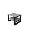 Tavolino Basso Da Salotto Moderno 63x54x45 Axel Bianco E Antracite