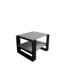 Tavolino Basso Da Salotto Moderno 63x54x45 Axel Bianco E Antracite