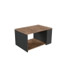 Tavolino Salotto Moderno 60x90 Vani Laterali Zeno Rovere E Antracite