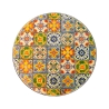 Set Bistrot Tavolo Maioliche Tondo 60 Cm Con 2 Sedie Pieghevoli Kos
