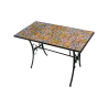 Set Tavolo Maioliche Rettangolare 120x80 Con 4 Sedie Pieghevoli Kos