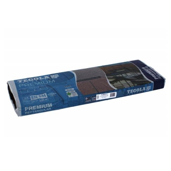 Tegola bituminosa Tegola canadese Premium Rectangular 3,05 mq 2101030001020  marron sfumato