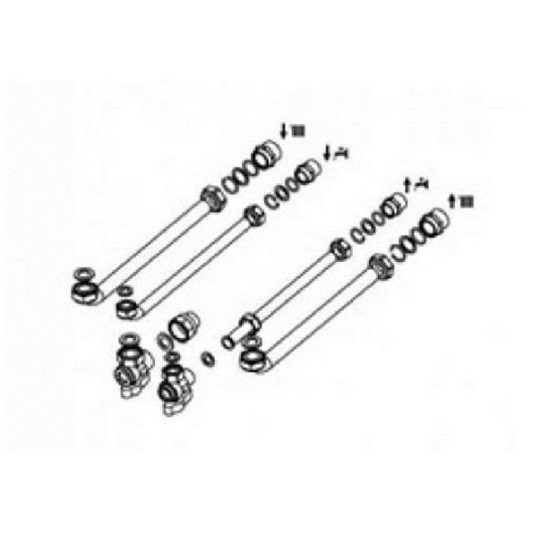 Kit idraulico prima installazione caldaie Chaffoteaux e Ariston (tubi + 2 rubinetti) 3318224