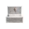 Lavello In Pietra Ricostruita Da Giardino Con Frontale 45x35x40,5 Q-Bilbao Grigio KAM