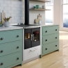 Cucina A Legna Con Forno Ventilato 6,5 kW Smart 60 Cadel Bianca