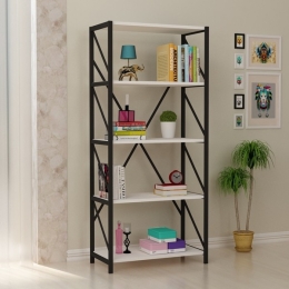 Libreria Industrial 5 Ripiani 64x30x150 Frida Bianca