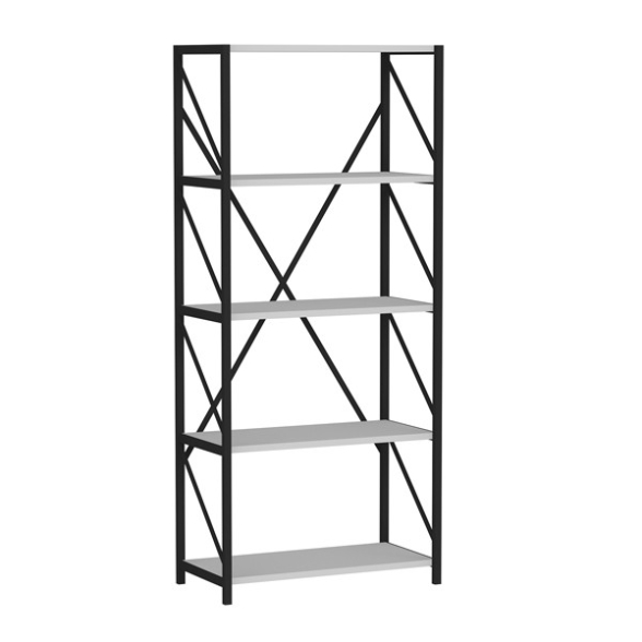 Libreria Industrial 5 Ripiani 64x30x150 Frida Bianca