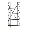 Libreria Industrial 5 Ripiani 64x30x150 Frida Noce