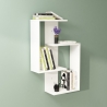 Libreria Sospesa 4 Mensole 60x20x90 Design Moderno Alain Bianca