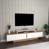 Mobile TV Da Terra 180 Cm 2 Ante E Vano Decoder Gioia Rovere Bianco