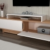 Mobile TV Da Terra 180 Cm 2 Ante E Vano Decoder Gioia Rovere Bianco