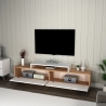 Mobile TV Da Terra 180 Cm 2 Ante E Vano Decoder Gioia Rovere Bianco