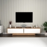 Mobile TV Da Terra 180 Cm 2 Ante E Vano Decoder Gioia Rovere Bianco