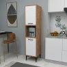 Colonna Multiuso Da Cucina 2 Ante Vano Centrale Adel Rovere E Bianco