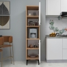 Colonna Multiuso Da Cucina 2 Ante Vano Centrale Adel Rovere E Bianco