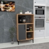 Mobile Da Cucina Multifunzione Dispensa Kion Rovere E Antracite 