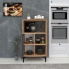 Mobile Da Cucina Multifunzione Dispensa Kion Rovere E Antracite 