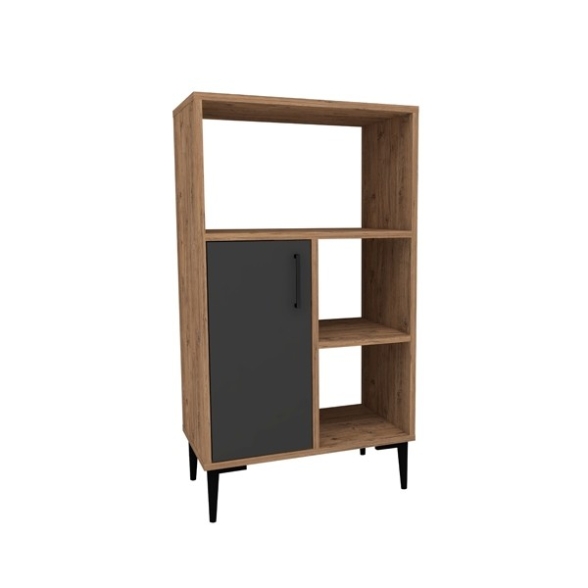 Mobile Da Cucina Multifunzione Dispensa Kion Rovere E Antracite 