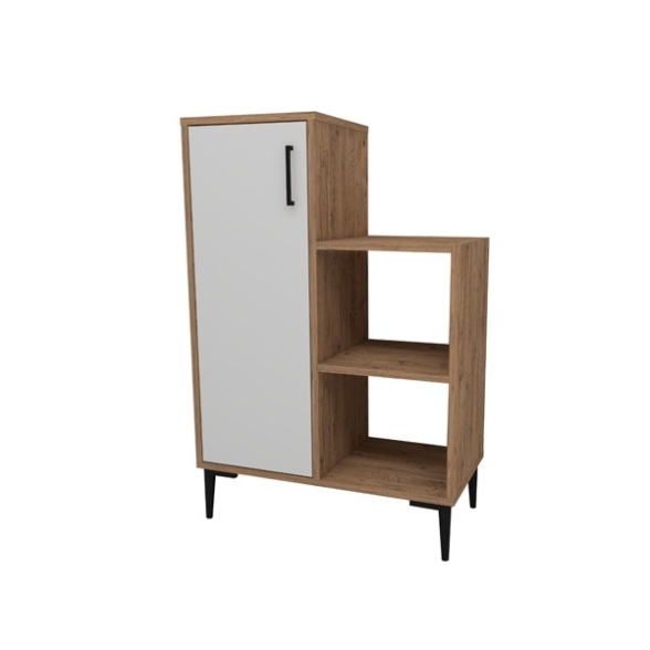 Mobile Da Cucina Multiuso Con Anta E Vani A Giorno Tea Rovere E Bianco