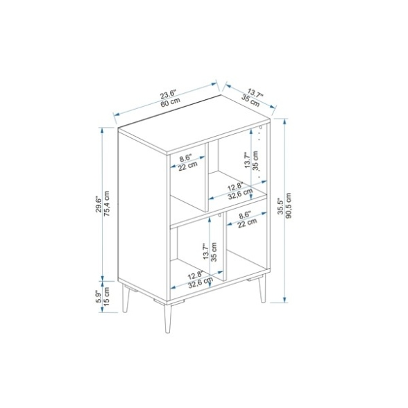 Mobile Da Cucina Multiuso Dispensa 60x35x90 Nikla Bianco