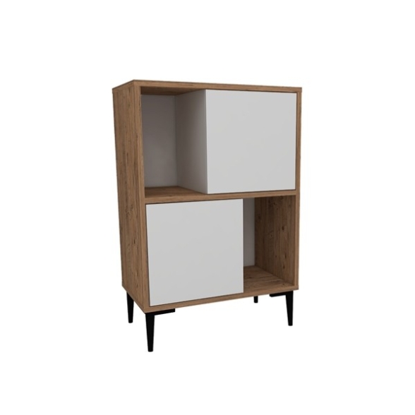 Mobile Da Cucina Multiuso Dispensa 60x35x90 Nikla Rovere E Bianco