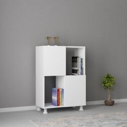 Mobile Multiuso Design Moderno Con Piedini 60x30x84 Nova Bianco 