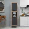 Colonna Multiuso Cucina 2 Ante E Vano Centrale Adel Rovere E Antracite