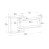 Mensola Sospesa 2 Vani A Cubo 87x15x44 Dante Bianco E Rovere Chiaro