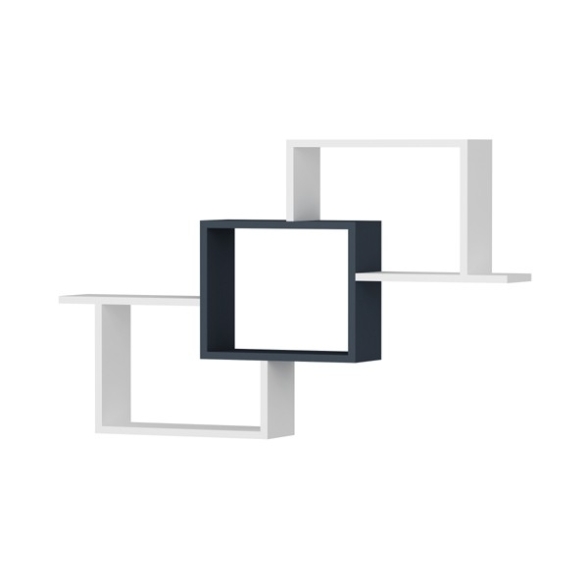 Mensola Sospesa 3 Vani A Cubo Design Moderno Elena Bianco E Antracite