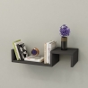 Mensola Sospesa Design A Onda 56x20x12 Moros Antracite