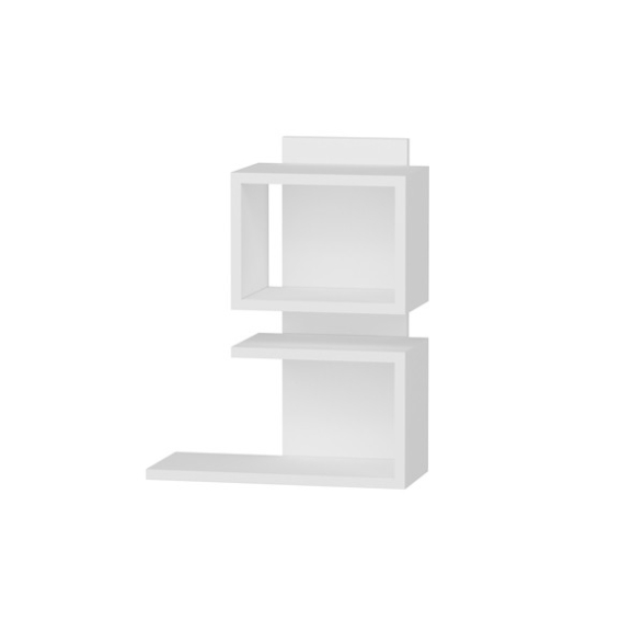 Mensola Sospesa Design Moderno 2 Vani 45x24x60 Linda Bianca
