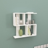 Mensola Sospesa Design Moderno 4 Vani 50x20x45 Pelagius Bianca