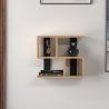 Mensola Sospesa Design Moderno 4 Vani Pelagius Rovere Chiaro Antracite