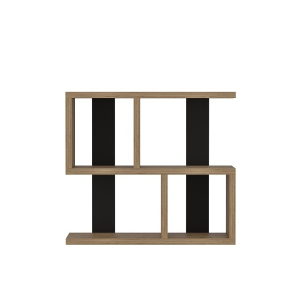 Mensola Sospesa Design Moderno 4 Vani Pelagius Rovere Chiaro Antracite